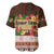 Pasifika Festival Auckland Baseball Jersey Polynesian Tribal with Pacific Pattern Brown Color LT03 - Polynesian Pride