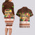 Pasifika Festival Auckland Couples Matching Long Sleeve Bodycon Dress and Hawaiian Shirt Polynesian Tribal with Pacific Pattern Brown Color LT03 - Polynesian Pride