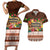 Pasifika Festival Auckland Couples Matching Short Sleeve Bodycon Dress and Hawaiian Shirt Polynesian Tribal with Pacific Pattern Brown Color LT03 Brown - Polynesian Pride