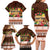 Pasifika Festival Auckland Family Matching Long Sleeve Bodycon Dress and Hawaiian Shirt Polynesian Tribal with Pacific Pattern Brown Color LT03 - Polynesian Pride