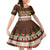 Pasifika Festival Auckland Family Matching Off Shoulder Short Dress and Hawaiian Shirt Polynesian Tribal with Pacific Pattern Brown Color LT03 Daughter's Dress Brown - Polynesian Pride