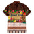 Pasifika Festival Auckland Family Matching Off Shoulder Short Dress and Hawaiian Shirt Polynesian Tribal with Pacific Pattern Brown Color LT03 - Polynesian Pride