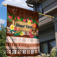 Pasifika Festival Auckland Garden Flag Polynesian Tribal with Pacific Pattern Brown Color LT03 - Polynesian Pride