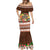 Pasifika Festival Auckland Mermaid Dress Polynesian Tribal with Pacific Pattern Brown Color LT03 - Polynesian Pride