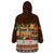 Pasifika Festival Auckland Wearable Blanket Hoodie Polynesian Tribal with Pacific Pattern Brown Color LT03 - Polynesian Pride