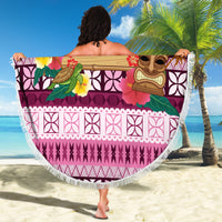 Pasifika Festival Auckland Beach Blanket Polynesian Tribal with Pacific Pattern Pink Color LT03 - Polynesian Pride