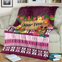 Pasifika Festival Auckland Blanket Polynesian Tribal with Pacific Pattern Pink Color LT03 - Polynesian Pride