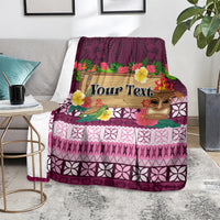 Pasifika Festival Auckland Blanket Polynesian Tribal with Pacific Pattern Pink Color LT03 - Polynesian Pride