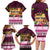 Pasifika Festival Auckland Family Matching Long Sleeve Bodycon Dress and Hawaiian Shirt Polynesian Tribal with Pacific Pattern Pink Color LT03 - Polynesian Pride