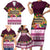 Pasifika Festival Auckland Family Matching Short Sleeve Bodycon Dress and Hawaiian Shirt Polynesian Tribal with Pacific Pattern Pink Color LT03 - Polynesian Pride