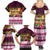 Pasifika Festival Auckland Family Matching Summer Maxi Dress and Hawaiian Shirt Polynesian Tribal with Pacific Pattern Pink Color LT03 - Polynesian Pride