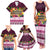 Pasifika Festival Auckland Family Matching Tank Maxi Dress and Hawaiian Shirt Polynesian Tribal with Pacific Pattern Pink Color LT03 - Polynesian Pride