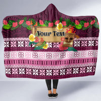 Pasifika Festival Auckland Hooded Blanket Polynesian Tribal with Pacific Pattern Pink Color LT03 - Polynesian Pride