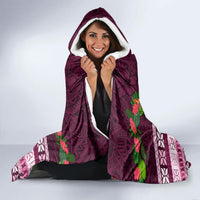 Pasifika Festival Auckland Hooded Blanket Polynesian Tribal with Pacific Pattern Pink Color LT03 - Polynesian Pride