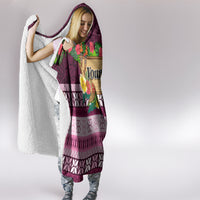 Pasifika Festival Auckland Hooded Blanket Polynesian Tribal with Pacific Pattern Pink Color LT03 - Polynesian Pride