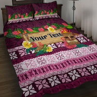 Pasifika Festival Auckland Quilt Bed Set Polynesian Tribal with Pacific Pattern Pink Color LT03 Pink - Polynesian Pride