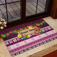 Pasifika Festival Auckland Rubber Doormat Polynesian Tribal with Pacific Pattern Pink Color LT03 - Polynesian Pride