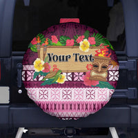 Pasifika Festival Auckland Spare Tire Cover Polynesian Tribal with Pacific Pattern Pink Color LT03 - Polynesian Pride