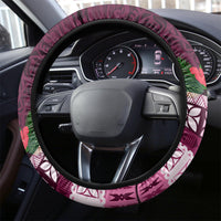 Pasifika Festival Auckland Steering Wheel Cover Polynesian Tribal with Pacific Pattern Pink Color LT03 - Polynesian Pride