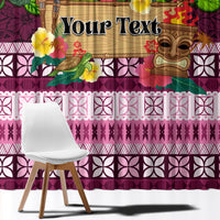 Pasifika Festival Auckland Window Curtain Polynesian Tribal with Pacific Pattern Pink Color LT03 - Polynesian Pride
