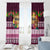 Pasifika Festival Auckland Window Curtain Polynesian Tribal with Pacific Pattern Pink Color