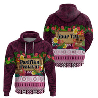 Pasifika Festival Auckland Zip Hoodie Polynesian Tribal with Pacific Pattern Pink Color LT03 - Polynesian Pride