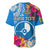 Yap Day Baseball Jersey Tapa Pattern with Hisbiscus LT03 - Polynesian Pride