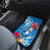 Yap Day Car Mats Tapa Pattern with Hisbiscus