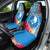 Yap Day Car Seat Cover Tapa Pattern with Hisbiscus