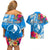 Yap Day Couples Matching Off Shoulder Short Dress and Hawaiian Shirt Tapa Pattern with Hisbiscus LT03 - Polynesian Pride