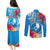 Yap Day Couples Matching Puletasi and Long Sleeve Button Shirt Tapa Pattern with Hisbiscus LT03 - Polynesian Pride