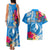 Yap Day Couples Matching Tank Maxi Dress and Hawaiian Shirt Tapa Pattern with Hisbiscus LT03 - Polynesian Pride