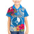 Yap Day Family Matching Mermaid Dress and Hawaiian Shirt Tapa Pattern with Hisbiscus LT03 Son's Shirt Blue - Polynesian Pride