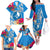 Yap Day Family Matching Off Shoulder Long Sleeve Dress and Hawaiian Shirt Tapa Pattern with Hisbiscus LT03 - Polynesian Pride