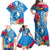 Yap Day Family Matching Off Shoulder Maxi Dress and Hawaiian Shirt Tapa Pattern with Hisbiscus LT03 - Polynesian Pride