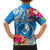 Yap Day Family Matching Off Shoulder Short Dress and Hawaiian Shirt Tapa Pattern with Hisbiscus LT03 - Polynesian Pride