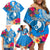 Yap Day Family Matching Off Shoulder Short Dress and Hawaiian Shirt Tapa Pattern with Hisbiscus LT03 - Polynesian Pride