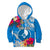 Yap Day Kid Hoodie Tapa Pattern with Hisbiscus LT03 Hoodie Blue - Polynesian Pride