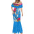 Yap Day Mermaid Dress Tapa Pattern with Hisbiscus LT03 - Polynesian Pride