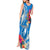 Yap Day Tank Maxi Dress Tapa Pattern with Hisbiscus LT03 - Polynesian Pride