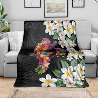 Hawaiian Lei Day Blanket Plumeria and Turtle with Polynesian Tribal Pattern LT03 - Polynesian Pride