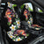 Hawaiian Lei Day Car Seat Cover Plumeria and Turtle with Polynesian Tribal Pattern