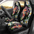 Hawaiian Lei Day Car Seat Cover Plumeria and Turtle with Polynesian Tribal Pattern