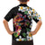 Hawaiian Lei Day Family Matching Summer Maxi Dress and Hawaiian Shirt Plumeria and Turtle with Polynesian Tribal Pattern