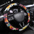 Hawaiian Lei Day Steering Wheel Cover Plumeria and Turtle with Polynesian Tribal Pattern