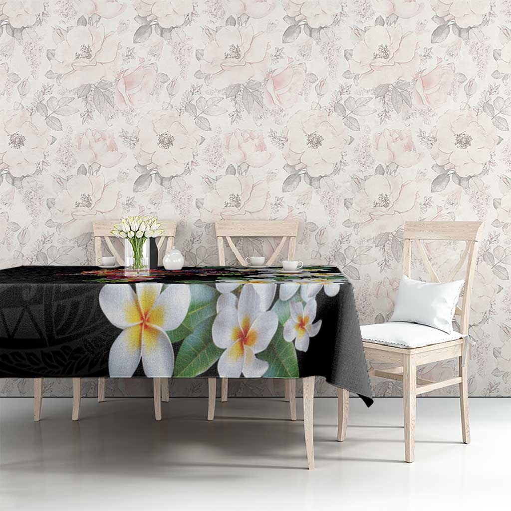 Hawaiian Lei Day Tablecloth Plumeria and Turtle with Polynesian Tribal Pattern LT03 - Polynesian Pride