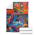 Hawaiian Lei Day Blanket Dolphins with Colorful Corals and Romantic Sunset