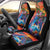 Hawaiian Lei Day Car Seat Cover Dolphins with Colorful Corals and Romantic Sunset