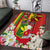 Personalised Hawaii and Philippines Together Area Rug The Emblems with Cultural Symbols Green-Yellow-Red Tricolor