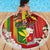 Personalised Hawaii and Philippines Together Beach Blanket The Emblems with Cultural Symbols Green-Yellow-Red Tricolor